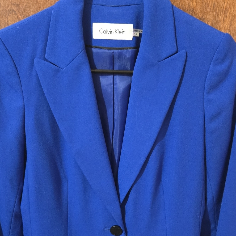 Calvin Klein Women's Royal Blue Suit Jacket
